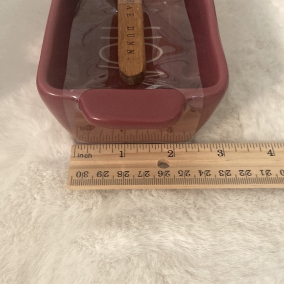 Rae Dunn Home Mini Loaf Dish/Pan with Wooden Spoon - Picture 6 of 7
